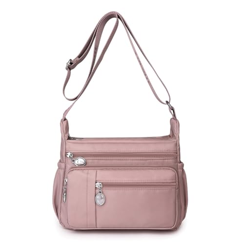 Sxett Lässige Umhängetasche für Damen, mehrere Taschen, Schultertasche, Reisetasche, Kuriertasche, hellviolett von Sxett