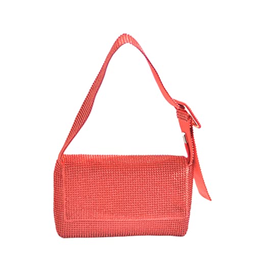 Sxett Modische Damen-Handtasche, Clutch, Luxus-Schultertasche, Party, Unterarmtasche, Tragetasche, Unterarmtasche, rot, One Size Sxett Modische Damen-Handtasche, Clutch, Luxus-Schultertasche, Party, Unterarmtasche, Tragetasche, Unterarmtasche, rot, One Size von Sxett