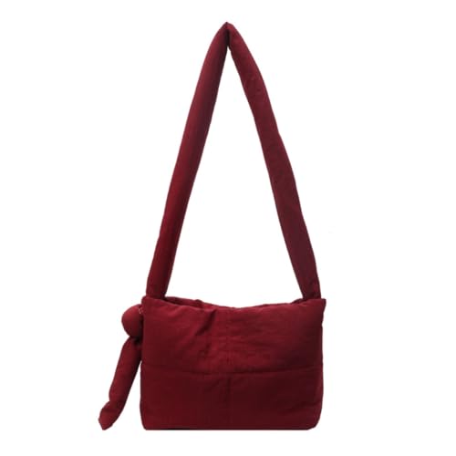 Sxett Schultertasche, modische Kuriertasche, vielseitige Mini-Quadrat-Tasche für Mädchen und Frauen, burgunderfarben von Sxett