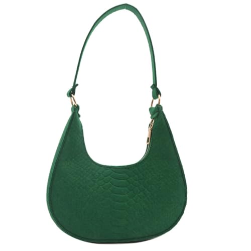 Sxett Schultertaschen Halbmond Tasche Unterarmtasche Handtasche, grün von Sxett