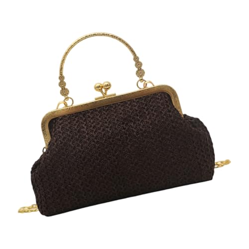 Sxett Umhängetasche für Damen, Crossbody-Tasche mit abnehmbarer Kette, gewebte Clutches Toted s Geldbörsen mit Kussverschluss Sxett Umhängetasche für Damen, Crossbody-Tasche mit abnehmbarer Kette, gewebte Clutches Toted s Geldbörsen mit Kussverschluss von Sxett