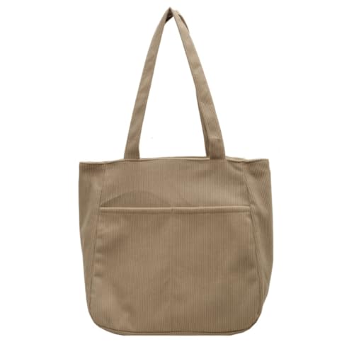 Sxett Vielseitige Umhängetasche aus Kordsamt, schicke Handtasche für Mädchen, perfekt für Arbeit und Alltag, khaki von Sxett