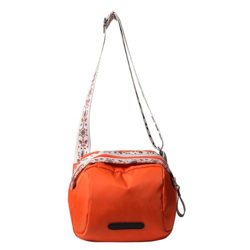 Sxett Wasserdichte Damen-Umhängetasche, groß, Nylon, Messenger-Tasche für den täglichen Gebrauch, Orange von Sxett