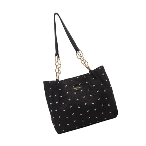 Trendige, übergroße Unisex-Tasche mit künstlerischen Mustern, geräumige Arbeitstasche mit bequemem Gurt, Canvas-Tragetasche für Reisen und Büro, Schwarz von Sxett