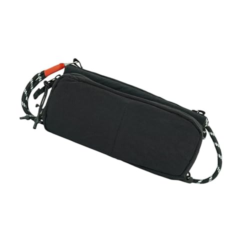 Verstellbarer ergonomischer Schultergurt, Outdoor-Schultertasche, leichtes Nylon mit mehreren Fächern für den täglichen Gebrauch, Schwarz von Sxett