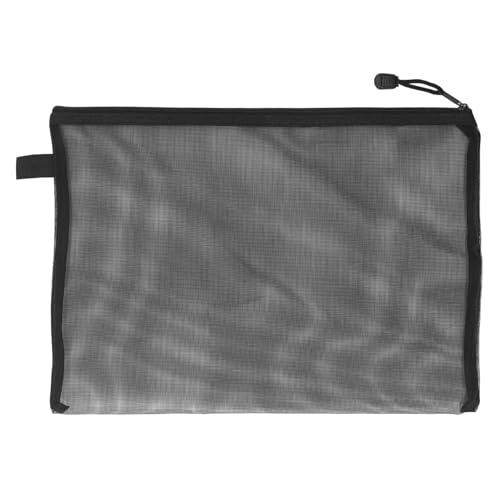 Sxhlseller Filethered Reißverschlussbeutel, Dateibeutel Im Transparenten Nylonnetz 34,5 X 24,8 cm Resistent Gegen die Schule für die Schule (Black) von Sxhlseller