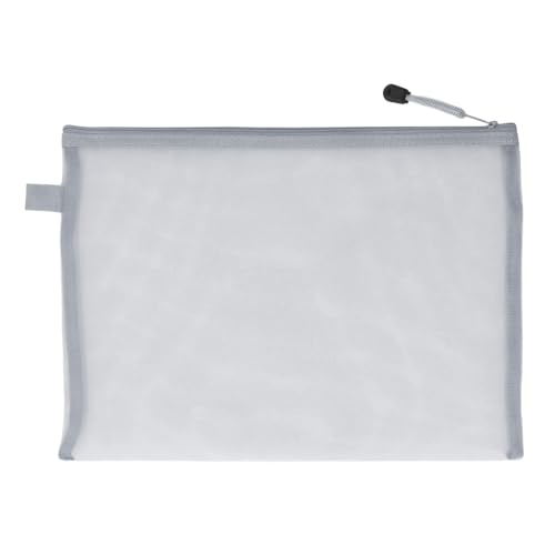 Sxhlseller Filethered Reißverschlussbeutel, Dateibeutel Im Transparenten Nylonnetz 34,5 X 24,8 cm Resistent Gegen die Schule für die Schule (Grey) von Sxhlseller