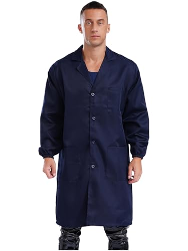 Sxiwei Arbeitskittel Herren Lang Arbeitsmantel V-Ausschnitt Langarm Widerstandsfähiger Arbeitsjacke Arbeits Kittel Berufsmantel für Handwerker Navy blau L Sxiwei Arbeitskittel Herren Lang Arbeitsmantel V-Ausschnitt Langarm Widerstandsfähiger Arbeitsjacke Arbeits Kittel Berufsmantel für Handwerker Navy blau L von Sxiwei