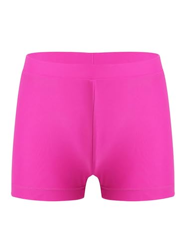 Sxiwei Kinder Badeshorts Mädchen Boardshorts Sportshorts Einfarbig Urlaub Strand Shorts Kurz Sweatshorts Hawaii Bikinihosen Uv-Schutz Schwimmshorts Hot Pink 134-140 von Sxiwei