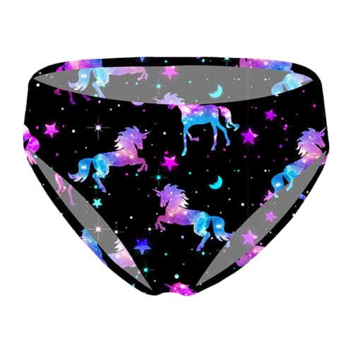 Sxiwei Kinder Mädchen Sonnenschutz Badehose Sommer Kurze Badehose Schnelltrocknend Bikinihose Strand Schwimmshorts Nachtpegasus 122-128 von Sxiwei