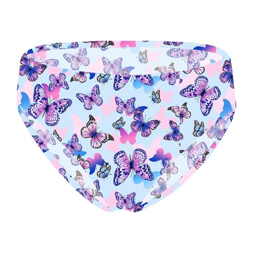 Sxiwei Kinder Mädchen Sonnenschutz Badehose Sommer Kurze Badehose Schnelltrocknend Bikinihose Strand Schwimmshorts Schmetterling 98-104 von Sxiwei