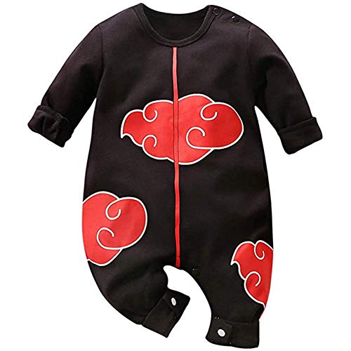 Sxkayxr Cartoon Neugeborenes Baby Jungen Mädchen Strampler Goku Inspiriert Säugling Outfit Overall Kleidung, schwarz 1, 59cm/0-3 Months von Sxkayxr