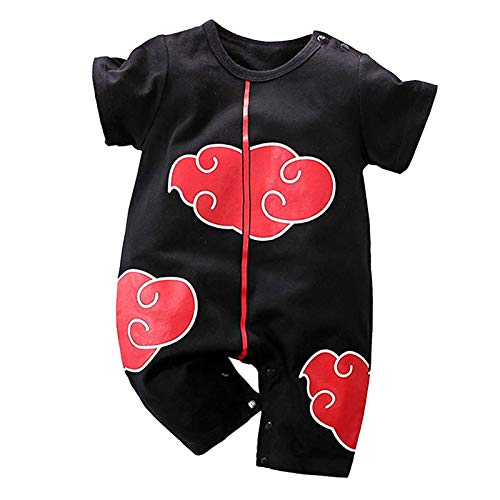 Sxkayxr Cartoon Neugeborenes Baby Jungen Mädchen Strampler Goku Inspiriert Säugling Outfit Overall Kleidung, schwarz 2, 73cm/6-9 Months von Sxkayxr