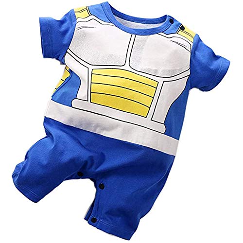 Sxkayxr Goku Strampler für Neugeborene, Cartoon-Strampler für Jungen und Mädchen, Blau2, 80cm/9-12 meses von Sxkayxr