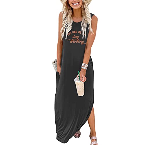 Sxkayxr Damen Sommerkleider Maxikleid Sommer Ärmellos T Shirt A-Linie Maxi Kleider Maxikleider mit Taschen Sxkayxr Damen Sommerkleider Maxikleid Sommer Ärmellos T Shirt A-Linie Maxi Kleider Maxikleider mit Taschen von Sxkayxr