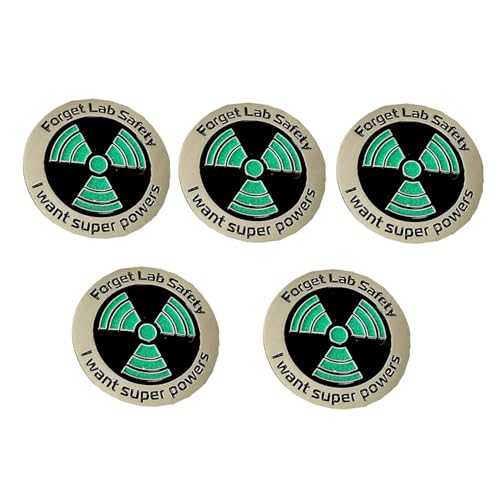 Sxmrmnx 5X Wissenschafts-Emaille-Anstecknadel - Leuchtet im Dunkeln - Forget Lab Safety I Want Super Powers-Anstecknadel, Hutnadel - Lustige Anstecknadel Sxmrmnx 5X Wissenschafts-Emaille-Anstecknadel - Leuchtet im Dunkeln - Forget Lab Safety I Want Super Powers-Anstecknadel, Hutnadel - Lustige Anstecknadel von Sxmrmnx