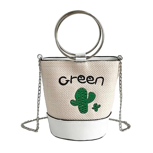 Sxmrmnx Damenmode Stroh Geflecht Eimer Tasche Kleine Frische Kette Handtasche Eimer Einzelne Schulter Satchel PersöNlichkeit Sxmrmnx Damenmode Stroh Geflecht Eimer Tasche Kleine Frische Kette Handtasche Eimer Einzelne Schulter Satchel PersöNlichkeit von Sxmrmnx