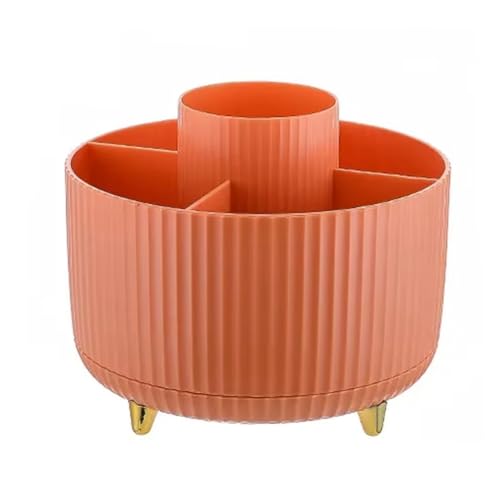 Sxmrmnx Drehbarer Make-Up-Pinselhalter, Kosmetik-Organizer für Den Schreibtisch, Drehbare Aufbewahrungsbox für Den Schreibtisch, Tragbarer Lippenstift-/Eyeliner-Halter von Sxmrmnx