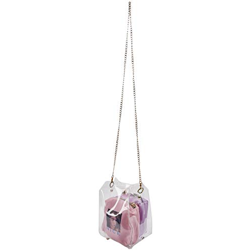 Sxmrmnx Frauen Kleine Eimer Karte Kunststoff Transparent Verbundkette Tasche Mini Gelee Handtaschen Rosa Sxmrmnx Frauen Kleine Eimer Karte Kunststoff Transparent Verbundkette Tasche Mini Gelee Handtaschen Rosa von Sxmrmnx