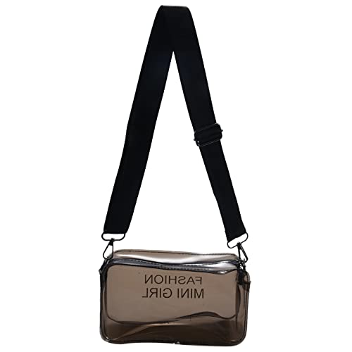Sxmrmnx Frauen Kleine Tasche Gelee Transparent Platz Umhaengetasche Weibliche Mini Umhaengetasche Schwarz Sxmrmnx Frauen Kleine Tasche Gelee Transparent Platz Umhaengetasche Weibliche Mini Umhaengetasche Schwarz von Sxmrmnx