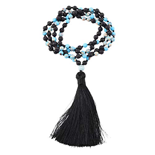 Sxmrmnx Frauen Perlen Halskette 6 MM NatüRliche Achat Rock Quaste Halskette Yoga Halskette Sxmrmnx Frauen Perlen Halskette 6 MM NatüRliche Achat Rock Quaste Halskette Yoga Halskette von Sxmrmnx