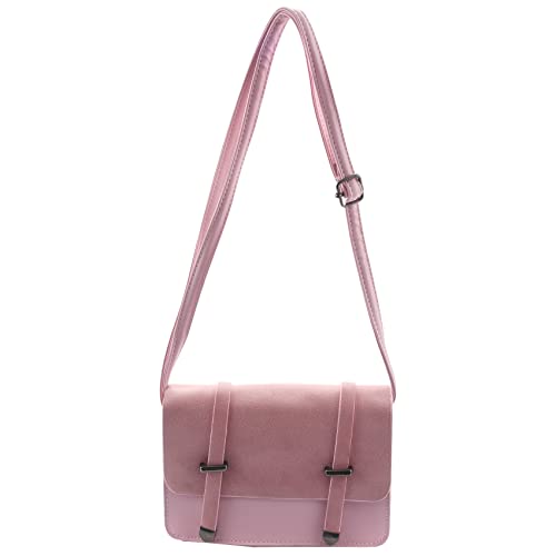 Sxmrmnx Jahrgang Mode Handtaschen PU Leder Handtaschen Damen Handtasche Matt Stereotypen Umhaengetasche Quadratische Handytasche (Rosa) von Sxmrmnx