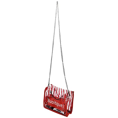 Sxmrmnx Kunststoff Transparente Handtasche Kette Umhaengetasche Grosse Kapazitaet Tasche Composite-Tasche Damentaschen rot Sxmrmnx Kunststoff Transparente Handtasche Kette Umhaengetasche Grosse Kapazitaet Tasche Composite-Tasche Damentaschen rot von Sxmrmnx