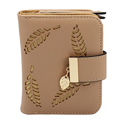 Sxmrmnx Luxus Frauen Brieftasche GeldböRse Weiblich Kleine Brieftasche Dame Kurze Brieftaschen (Aprikose) von Sxmrmnx