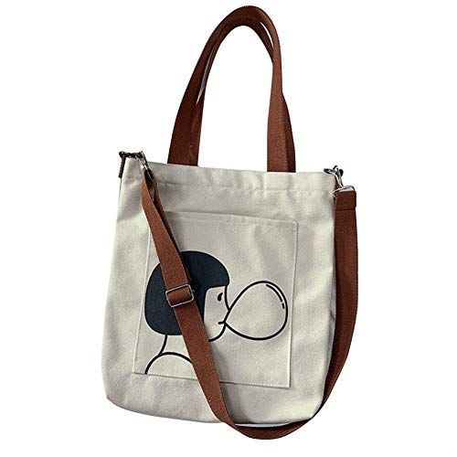 Sxmrmnx Mode Damen Segeltuch Einkauf Tasche die LäSsige Karikatur UmhäNgetasche GroßE KapazitäT Schule Handtasche und Einkaufen ÖKo Tasche Typ 2 Sxmrmnx Mode Damen Segeltuch Einkauf Tasche die LäSsige Karikatur UmhäNgetasche GroßE KapazitäT Schule Handtasche und Einkaufen ÖKo Tasche Typ 2 von Sxmrmnx