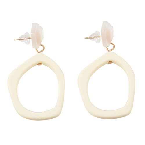 Sxmrmnx Mode Frauen Peeling Acryl Harz Geometrische Anweisung Tropfen Ohrring Schmuck Milch von Sxmrmnx