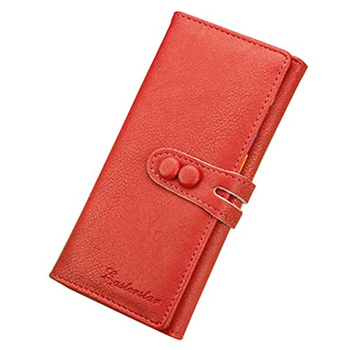 Sxmrmnx Neue Frauen Brieftasche weiche PU-Leder Haspe Geldboerse Clutch Geldboersen Dame Geldboersen Kartenhalter Geld Tasche orange Sxmrmnx Neue Frauen Brieftasche weiche PU-Leder Haspe Geldboerse Clutch Geldboersen Dame Geldboersen Kartenhalter Geld Tasche orange von Sxmrmnx