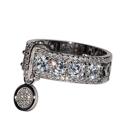 Sxmrmnx Neue Überzogene Scheibe Ring Wunderschöne Runde Strass Verlobungs Ring Hochzeit Schmuck Damen Mode Kreative Zirkon Hand Schmuck Silber 7 Sxmrmnx Neue Überzogene Scheibe Ring Wunderschöne Runde Strass Verlobungs Ring Hochzeit Schmuck Damen Mode Kreative Zirkon Hand Schmuck Silber 7 von Sxmrmnx