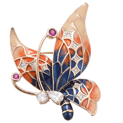 Sxmrmnx Schmetterlings-Broschen Fuer Frauen Strass Blau Schmetterling Insekt Tierbrosche-Stifte Fuer Klagen Kleid Bankett-Pin Sxmrmnx Schmetterlings-Broschen Fuer Frauen Strass Blau Schmetterling Insekt Tierbrosche-Stifte Fuer Klagen Kleid Bankett-Pin von Sxmrmnx
