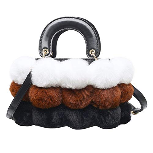 Sxmrmnx Winter Neu Damen Nette Einkaufs Tasche Frauen Hand Tasche Haar Ball Schulter UmhäNge, Sxmrmnx Winter Neu Damen Nette Einkaufs Tasche Frauen Hand Tasche Haar Ball Schulter UmhäNge, von Sxmrmnx