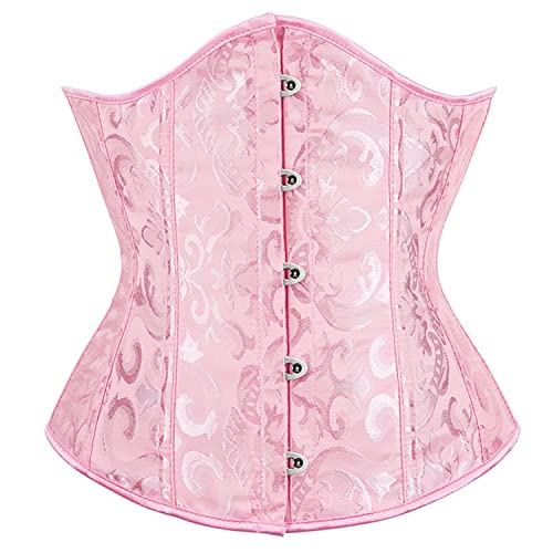 Sxybox Damen Satin Lace Up Korsett Unterbrust Waist Trainer Corsage Bustiers Shapewear von Sxybox