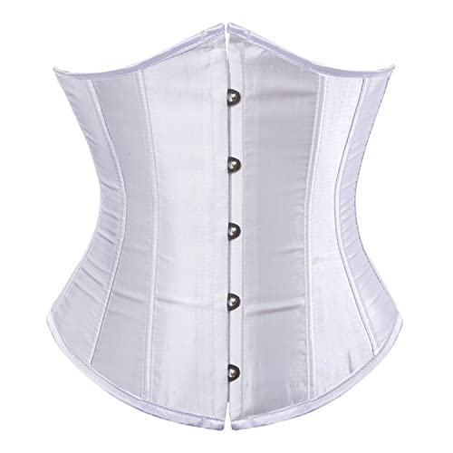 Sxybox Damen Satin Lace Up Korsett Unterbrust Waist Trainer Corsage Bustiers Shapewear von Sxybox