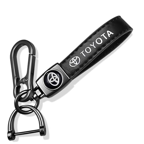 SyFednn Leder Auto Schlüsselanhänger Set, Autoschlüsselanhänger personalisiert, Kurzes Schlüsselband, Autoschlüssel Zubehör für Männer und Frauen, Schwarzes von SyFednn