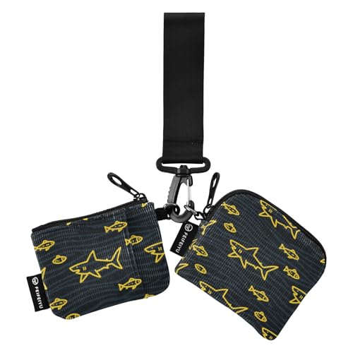 Angry Animal Shark Fish Yellow Black Dual Wristlet Wallets for Women Minimalist ID Card Protector with Wristlet Strap for Lady 2 Packs tarjeteros para Mujer Angry Animal Shark Fish Yellow Black Dual Wristlet Wallets for Women Minimalist ID Card Protector with Wristlet Strap for Lady 2 Packs tarjeteros para Mujer von SyXIOP