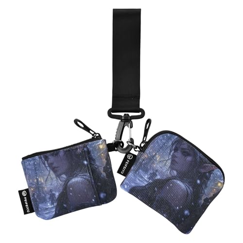 Archers Game Anime Girl Damen Münzbeutel Kartenhalter kompakte Größe Münzbörse Geldbörse Tasche mit Schlüsselanhänger für Frauen 2 Stück von SyXIOP