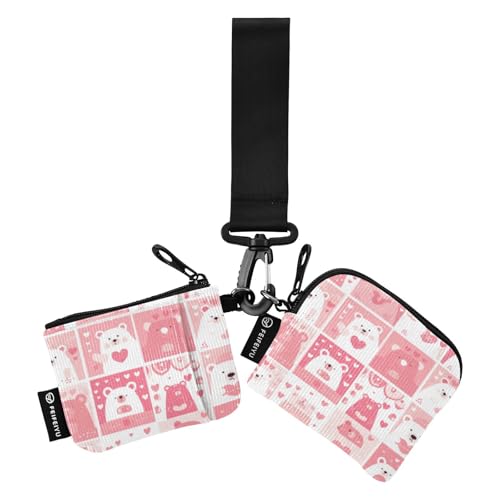 Bear White and Peach Damen Münzgeldbörse Kartenhalter klein abnehmbares Visitenkartenetui Geld Organizer mit Schlüsselanhänger für Frauen 2 Packungen para Meter tarjetas de credito Bear White and Peach Damen Münzgeldbörse Kartenhalter klein abnehmbares Visitenkartenetui Geld Organizer mit Schlüsselanhänger für Frauen 2 Packungen para Meter tarjetas de credito von SyXIOP