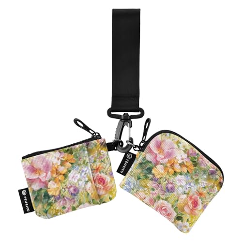 Beauty Spring Flowers District of American Beauty Rose Libelle and The Bee_4 Dual Wristlet Wallets for Women Compact Size Zipper Wristlet Wallet with Keychain for Work Travel 2 von SyXIOP