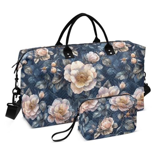 Beauty Spring Flowers New York Rose_90841_3 Dekorativer Seesack Großer Turnbeutel mit verstellbarem Gurt für Yoga Multifunktional Bolsos para viajar von SyXIOP