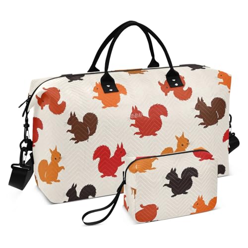 Beige Cartoon Eichhörnchen Silhouette Dekorative Seesack Turnbeutel mit verstellbarem Riemen für Fitnessstudio Multifunktional Bolsa de Mano para ropa de Beige Cartoon Eichhörnchen Silhouette Dekorative Seesack Turnbeutel mit verstellbarem Riemen für Fitnessstudio Multifunktional Bolsa de Mano para ropa de von SyXIOP