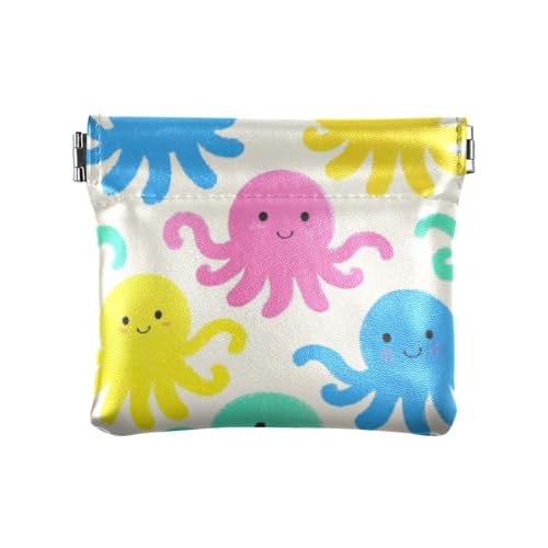 Beige Cartoon Tier Meer Silhouette Mode Damen Leder Münzbörse Geldbörse Einzigartige Tasche Geldbörse Make-up Tasche für Frauen Portamonedas Para von SyXIOP