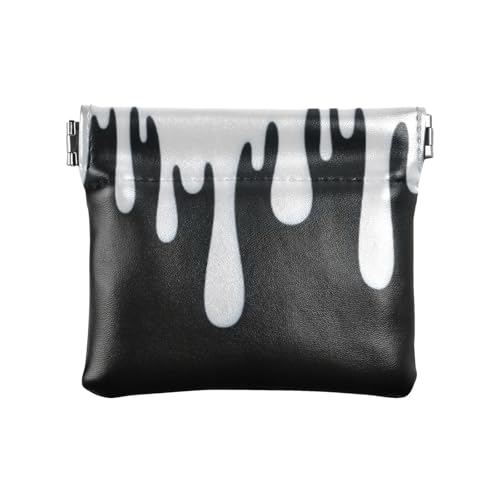 Black Ice Cream Fashion Damen Kleine Leder Münzgeldbörse Dekorative Münzhalter für Männer Frauen Reisen Mondero Pequeno Para Mujer von SyXIOP