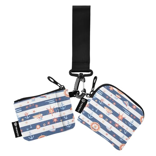 Blue Sea Ocean Stripe Dual Wristlet Wallets for Women Compact Size Zipper Wristlet Wallet with Keychain for Work Travel 2 Pcs Wallet para tarjetas de Mujer Blue Sea Ocean Stripe Dual Wristlet Wallets for Women Compact Size Zipper Wristlet Wallet with Keychain for Work Travel 2 Pcs Wallet para tarjetas de Mujer von SyXIOP