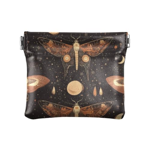 Boho Schmetterling Mond Mode Damen Kleine Leder Münzbörse Ausgefallene Kleingeld Geldbörse für Frauen Monderos Pequenos Para Monedas von SyXIOP