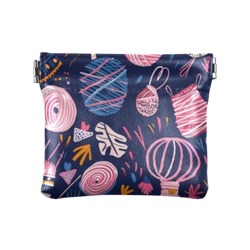 Bunte Wollknäuel, modisch, PU-Leder, kleine Münze, niedlich, Mini-Kosmetikkoffer für Männer und Frauen, Travel de Mujer para monedas von SyXIOP