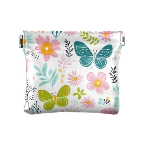 Bunte frische Safari-Schmetterling-Blumenmode-Geldbörse aus PU-Leder, kleine Münzbörse, wasserdichte Kosmetiktasche für Herren und Damen, Reise de Mujer para monedas Bunte frische Safari-Schmetterling-Blumenmode-Geldbörse aus PU-Leder, kleine Münzbörse, wasserdichte Kosmetiktasche für Herren und Damen, Reise de Mujer para monedas von SyXIOP