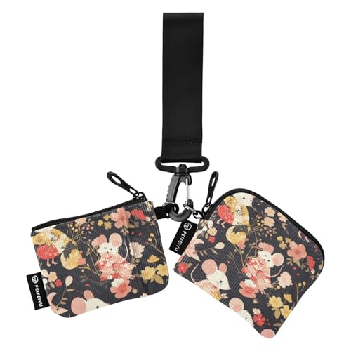 Busy Animal Damen Geldbörsen Kartenetuis Mini Fashion Münzgeldbörse Kleingeldfach mit Reißverschluss Münzfach für Frauen 2 Stück de credito para Hombre von SyXIOP